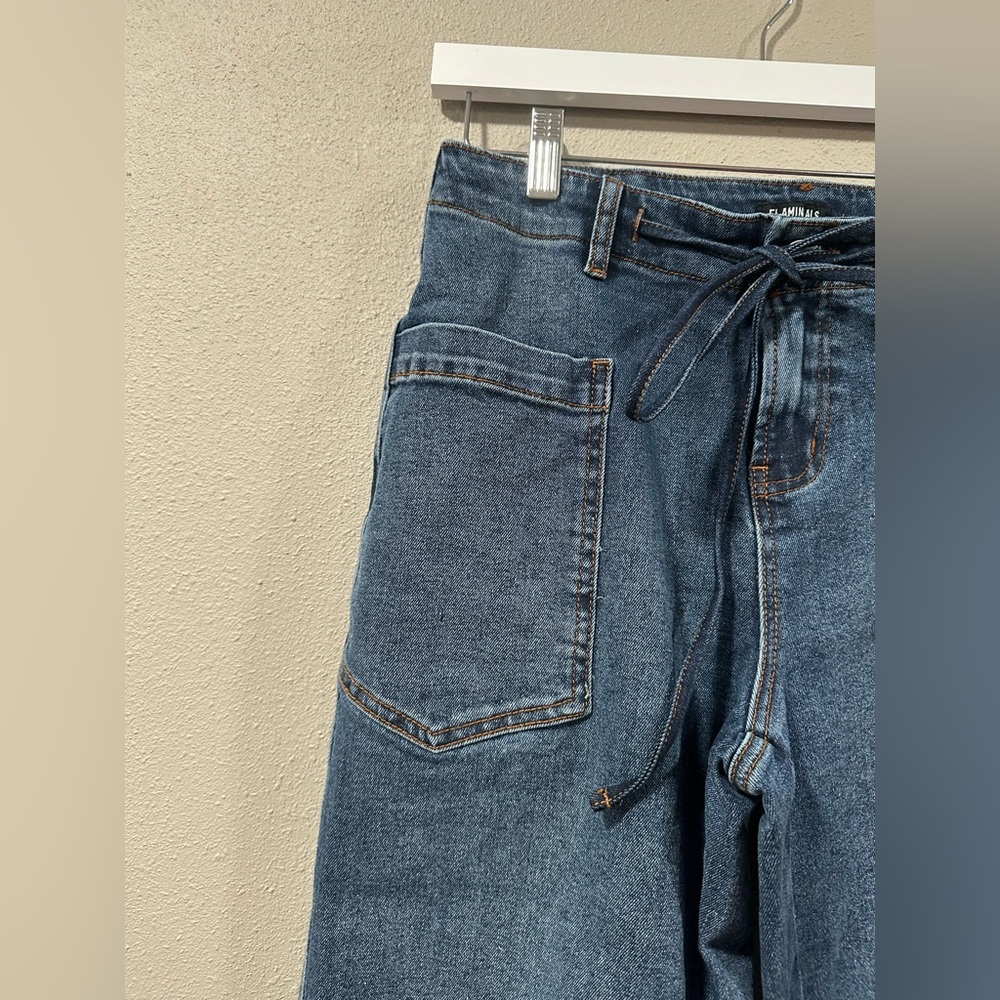 NWT Flamingals Straight Leg Deawstring Jeans - Picture 5 of 8